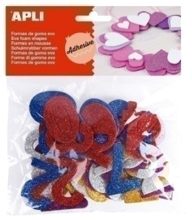 GOMA EVA APLI F.ADH.PURP.NUMEROS B/50