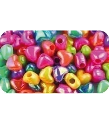 ABALORIOS PLASTICO FIXO CORAZONES 40gr.