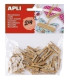 PINZAS APLI MADERA NATURAL B/45