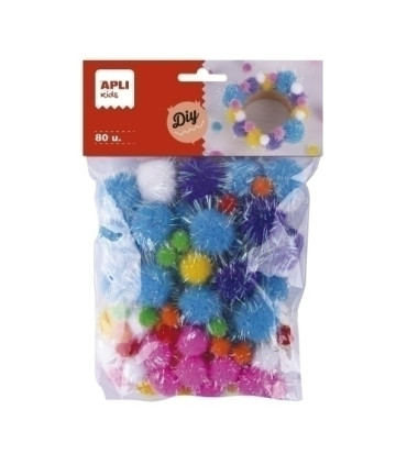 POM POM APLI GLITTER B/80