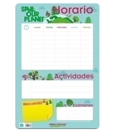 LAMINA ESCOLAR ERIK HORARIO ESCOLAR