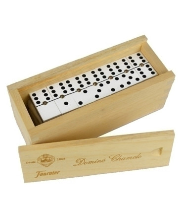 JUEGO DOMINO CHAMELO CELULOIDE C/ MADERA