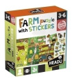 JUEGO EDUCATIVO HEADU FARM STICKERS PUZZ