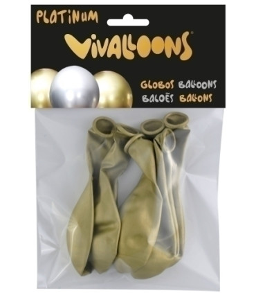GLOBO PLATINUM ORO BOLSA DE 6