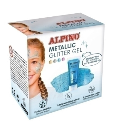 MAQUILL.ALPINO GLITTER MET. AZUL E/6