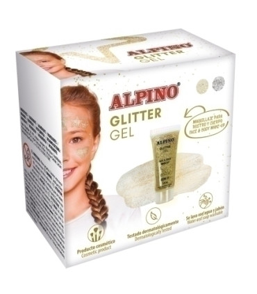 MAQUILL.ALPINO GLITTER MET. ORO E/6