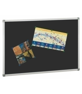 TABLERO CORCHO TAP M.ALUMINIO 90X120 NEG