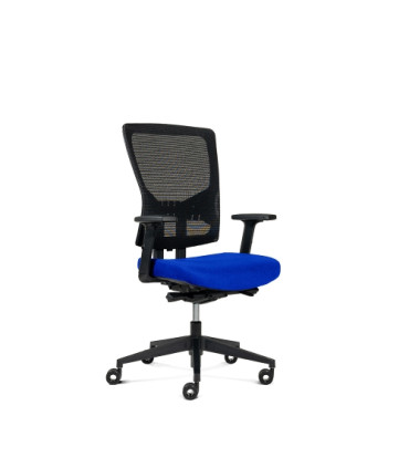 SILLA ROCADA OFICINA TAPIZADO AZUL