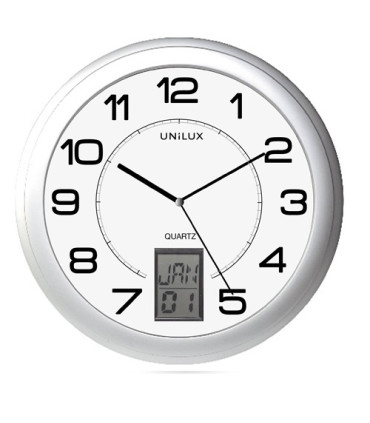 RELOJ PARED UNILUX INSTINCT 30,5 CM GRIS