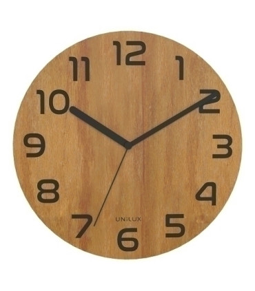 RELOJ PARED UNILUX PALMA BAMBOO 30 CM