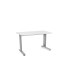 MESA ROCADA METAL 120x60 ALUMINIO/BLANCO