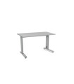 MESA ROCADA METAL 120x60 ALUMINIO/GRIS