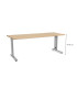 MESA ROCADA METAL 200x80 ALUMINIO/ROBLE