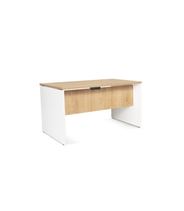 MESA ROCADA WORK  140x80 BLANCO/ROBLE