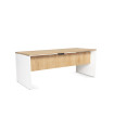 MESA ROCADA WORK  180x80 BLANCO/ROBLE