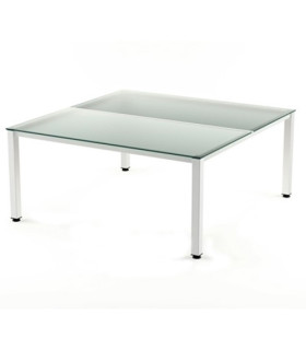 MESA ROCADA EXECUTIVE 160x163 BL/CRISTAL