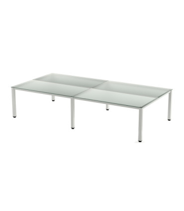 MESA ROCADA EXECUTIVE 163x360 BL/CRISTAL