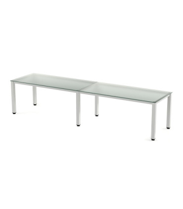 MESA ROCADA EXECUTIVE 320x80 BL/CRISTAL