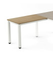 MESA ROCADA EXEC. ALA 100x60 BL/ROBLE