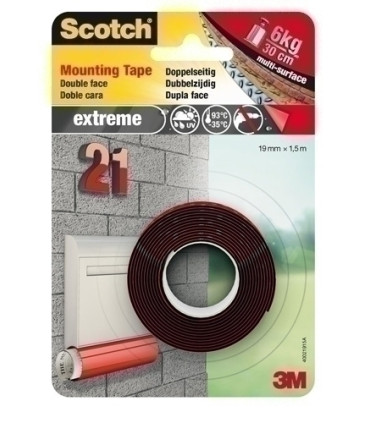 CINTA DOBLE CARA SCOTCH EXTREME 1,5mx19