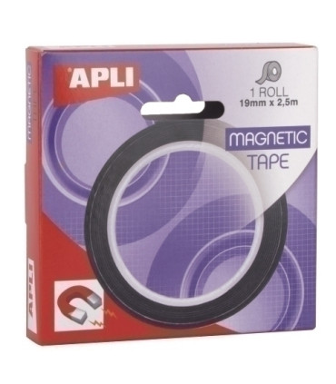 CINTA ADHESIVA APLI MAGNETICA 2,5m x19 m