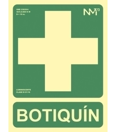 SEÑAL HOMOLOGADA BOTIQUIN