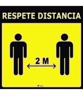 VINILO PARED 25x25 RESPETE DISTANCIA