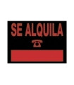 CARTEL ANUNCIO PVC 35x25 SE ALQUILA