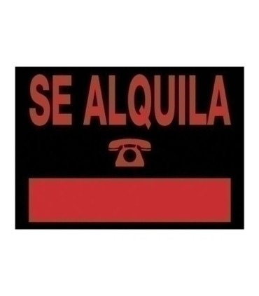 CARTEL ANUNCIO PVC 50x35 SE ALQUILA