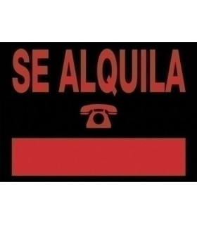 CARTEL ANUNCIO PVC 70x50 SE ALQUILA
