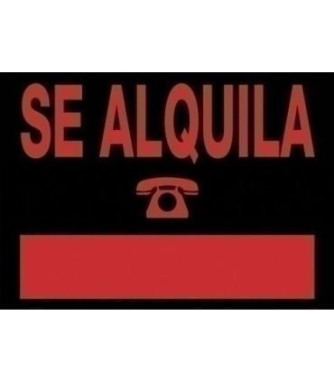 CARTEL ANUNCIO PVC 70x50 SE ALQUILA