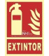 SEÑAL HOMOLOGADA EXTINTOR ROJO