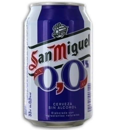 CERVEZA SAN MIGUEL S/ALCOHOL LATA 330 ml