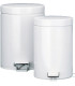 PAPELERA METALICA C/TAPA PEDAL 12 BLANCA