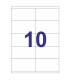 Caja de 100 hojas de etiquetas A4  ( 10 por hoja - 105x57 mm tamaño etiqueta )