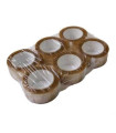 Mattio - Paquete de 6 Cinta Adhesiva Marrón de 48 mm x 132 metros