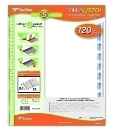 FORRO AJUST.SADIPAL 28,5x55 PVC B/5