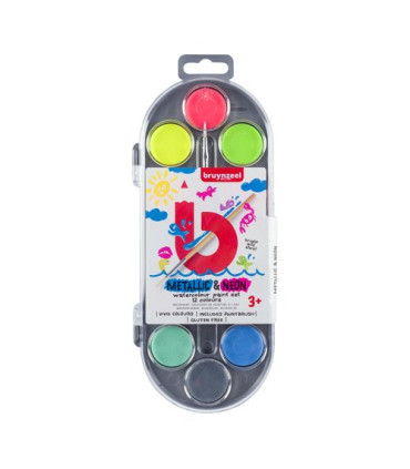 ACUARELAS BRUYNZEEL NEON MET. C/12