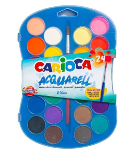 ACUARELAS CARIOCA 30mm ESTUCHE de 24