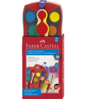 ACUARELAS FABER-CASTELL ESTUC. 24+BLANCO