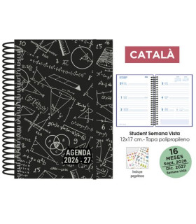 AG.SF.CAT. 16M STUDENT 120x170 S/V NEGRO