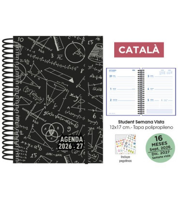 AG.SF.CAT. 16M STUDENT 120x170 S/V NEGRO