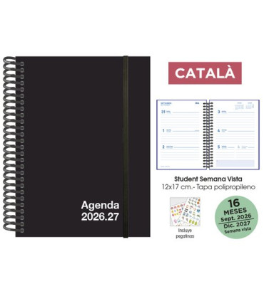 AG.SF.CAT. 16M STUDENT 120x170 S/V NEGRO