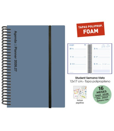 AG.SF. 16M STUDENT 120x170 S/V PLOMO