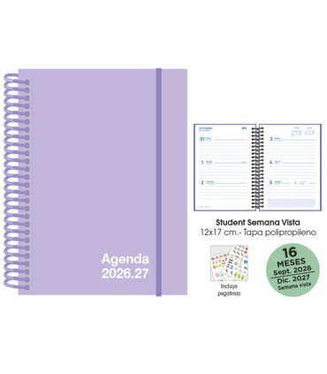 AG.SF. 16M STUDENT 120x170 S/V PASTEL LI