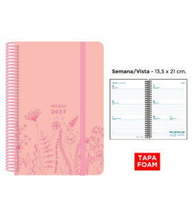 AG.SENF. FOAM SPRING 135x210 S/V ROSA