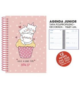 AG.ESC.SF. JUNIOR 150x210 S/V CATS ROSA
