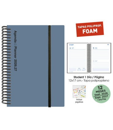 AG.ESC.SF. STUDENT 120x170 D/P PLOMO