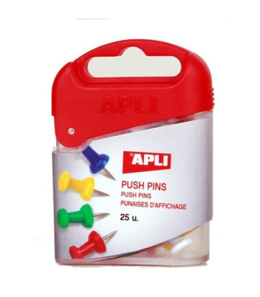 AGUJA SEÑALIZ.PUSH-PIN APLI 25 SURTIDO