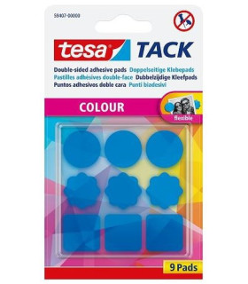 ALMOHADILLA ADHESIVA TESA TACK AZUL 9 UD
